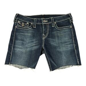 True Religion Cut Off Shorts Women Size 31 With Rhinestones